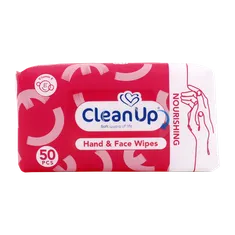 دستمال مرطوب دست و صورت رطوبت رسان کلین آپ | clean up Nourishing Hand And Face Wipes