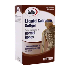 کپسول لیکوئید کلسیم یوروویتال | Liquid Calcium Softgel - Eurho Vital