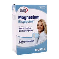 قرص منیزیم بیس گلایسینات یوروویتال | Eurho Vital Magnesium Bisglycinat 60 Tabs