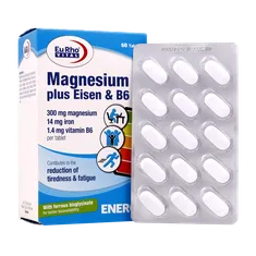 قرص منیزیم پلاس آیزن و ب۶ یوروویتال | Magnesium plus Eisen and B6 Tablet - Eurho vital