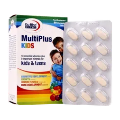 قرص جویدنی مولتی پلاس کیدز یوروویتال | Multiplus Kids Chewable Tablet - EuRho VITAL