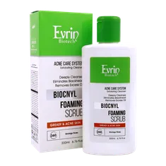 شوینده لایه بردار پوست چرب بایوکنیل اورین | Evrin Biocnyl Foaming Scrub For Greasy Skin 200ml
