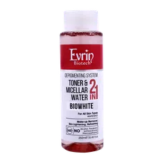 میسلار واتر تونر پوست دارای لک 2 در 1 بایووایت اورین | Evrin Biowhite 2 In 1 Toner And Micelllar Water 250ml