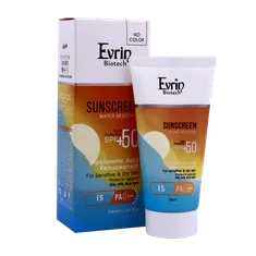 ضد آفتاب بی رنگ SPF50 اورین پوست خشک و حساس | Evrin Sunscreen Cream SPF 50 for Sensitive and Dry Skin