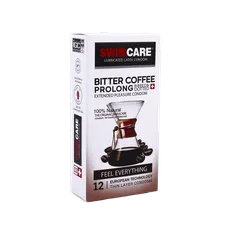 کاندوم خاردار تاخیری قهوه تلخ سوئیس کر 12 عددی | Bitter Coffee Prolong 12 Pieces Condom - Swiss Care
