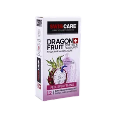 کاندوم دراگون فروت سوئیس کر 12 عددی | Dragon Fruit 12 Pieces Condom - Swisss Care