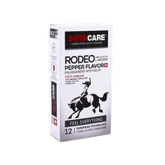 کاندوم بزرگ کننده و تاخیری خاردار رودئو سوئیس کر 12 عددی | Rodeo Pepper Flavor 12 Pieces Condom - Swiss Care