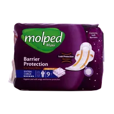 نوار بهداشتی مولپد خیلی بزرگ نیمه ضخیم | Maxi Extra Large Barrier Protection Sanitary Pad - Molped 