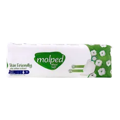 نوار بهداشتی مولپد خیلی بزرگ ضخیم پنبه ای | Maxi Soft Extra Large Sanitary Pad with Cotton Extract - Molped 