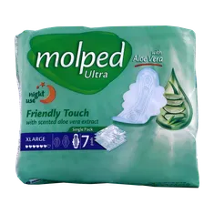 نوار بهداشتی شب مولپد اولترا خیلی بزرگ آلوئه ورا | XLarge Size Ultra Aloe Vera Scented Sanitary Pad for Night Use - Molped 