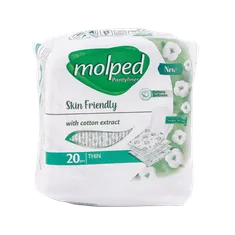 پد روزانه مولپد نازک با عصاره پنبه | Thin Pantyliner with Cotton Extract - Molped 