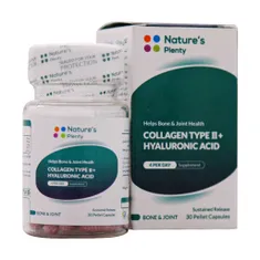 کپسول کلاژن و هیالورونیک اسید نیچرز پلنتی | Natures Plenty Collagen Type 2 And Hyaluronic Acid 30 Caps
