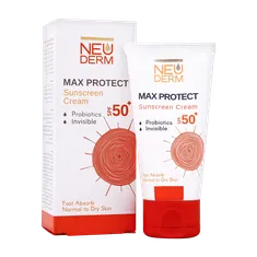 ضد آفتاب مکس پروتکت SPF50 پوست خشک نئودرم | Neuderm Max Protect Spf50 Sunscreen Cream for Normal and Dry Skin 50 ml