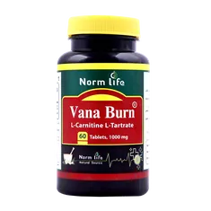 قرص ال کارنیتین وانا برن 1000 میلی گرم نورم لایف | Norm Life Vana Burn L Carnitine 1000mg Tablets