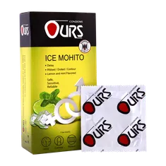 کاندوم خاردار آیس موهیتو اورز 12 عددی | Ours Ice Mohito Lemon Condom 12PCS