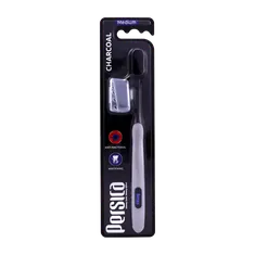 مسواک متوسط زغالی پرسیکا کد P324 | Persica Toothbrushes Medium Charcoal