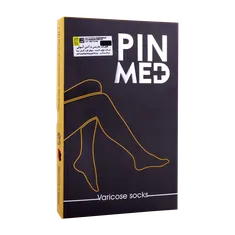 جوراب واریس و آنتی آمبولی بالای زانو پین مد کد 6030 با جعبه | Pin Med Anti embolic Socks 6030