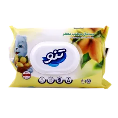 دستمال مرطوب لیمو تنو 60 عددی | Multi-purpose Lemon-perfumed Wet Wipe - Teno
