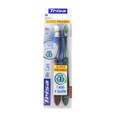 مسواک وی کر متوسط دوتایی تریزا | We Care Medium Twin Toothbrush - Trisa