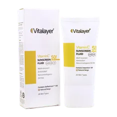 فلوئید ضد آفتاب ویتامین سی SPF50 ویتالیر | Vitamin C Sunscreen Fluid SPF 50 - Vitalayer