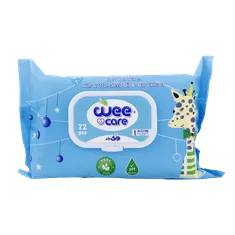 دستمال مرطوب کودک وی کر پنبه دانه 72 عددی | Wee care Cotton Seed oil Baby 72pcs