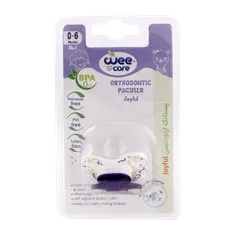 پستانک ارتودنسی Joyful وی کر تا 6 ماهگی کد P121 | Wee Care Orthodontic Pacifier Joyful 0-6 months code p121