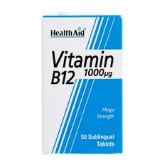 قرص ویتامین B12 هلث اید 1000 میکروگرم | Vitamin B12 Sublingual Tablet - Health Aid 