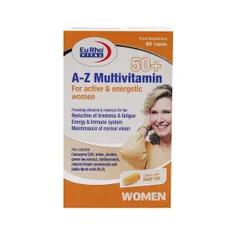قرص A Z مولتی ویتامین بالای 50 سال بانوان یوروویتال | Eurho vital A-Z Multivitamin for Active and Energetic Women +50