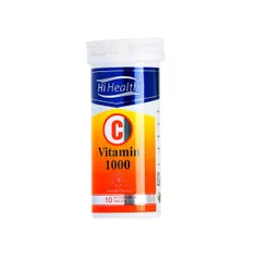 قرص جوشان ویتامین سی 1000 های هلث 10 عددی | Vitamin C 1000 Effervescent Tablet 10 Count - Hi Health