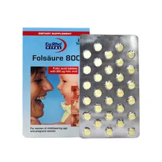قرص فولیک اسید یوروویتال | Folic Acid 800 - Eurho vital