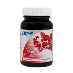قرص زیر زبانی ویتامین B12 لایف پلن 1000 میکروگرمی | Life plan Vitamin B12 30 Tablets