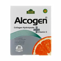کپسول آلکوژن با ویتامین سی آلفا ویتامینز 30 عددی | Alcogen Capsule - Alfa Vitamins