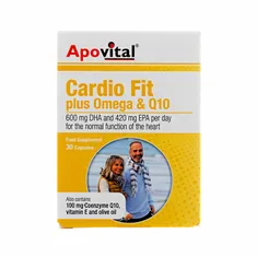 کپسول کاردیوفیت پلاس امگا و کیوتن آپوویتال | Cardio Fit plus Omega and Q10 Capsule - Apovital