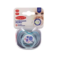 پستانک بیبی لند شب تاب کد 487 ارتودنسی | Orthodontic Luminescent Pacifier Code 487 - Baby Land