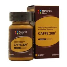 قرص کافی 200 میلی گرم نیچرز پلنتی 60 عددی | Natures Plenty Caffe 200 mg 60 Tablets