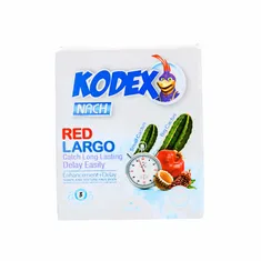 کاندوم تاخیری رد لارگو کدکس 3 عددی | Red largo 3 Pcs Condom - Kodex
