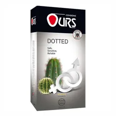 کاندوم خاردار اورز مدل Dotted بسته 12 عددی | Ours Dotted 12 Pcs Condom 