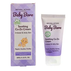 کرم رفع قرمزی پوست صورت و بدن کودک بیبی برن | Soothing Cu-Zn Cream - Baby Born