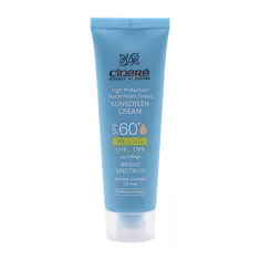 ضد آفتاب رنگی فاقد چربی SPF60 سینره | High Protection Matte Finish Tinted Sunscreen Cream SPF 60 - Cinere
