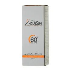 کرم ضد آفتاب رنگی پوست معمولی و چرب SPF60 مدیسان | Tinted Sunscreen Cream for Normal and Oily Skin - Medisun 
