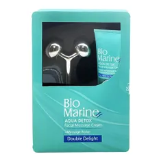 کرم ماساژ همراه ماساژور آکوا دتوکس بایومارین | Aqua Detox Facial Massage Cream + Massage Roller - Bio Marine  