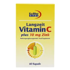 کپسول ویتامین سی و زینک یوروویتال | Langzeit Vitamin C plus Zinc Capsule - Eurho vital