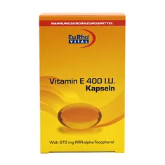 کپسول ویتامین ای 400 گیاهی یوروویتال | Vitamin E 400 IU Capsule - EuRho Vital 