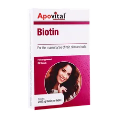 قرص بیوتین آپوویتال 2500 میکروگرمی | Biotin Tablet - Apovital