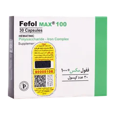کپسول ففول مکس 100 اینترافارم | Intrapharm Fefol Max 100 30 Capsules