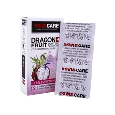 کاندوم دراگون فروت سوئیس کر 12 عددی | Dragon Fruit 12 Pieces Condom - Swisss Care