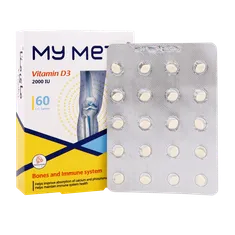 قرص ویتامین D3 2000 مای متا | My Meta Vitamin D3 2000 IU 60tablets