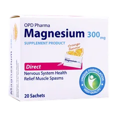 ساشه منیزیم 300 او پی دی فارما | OPD Pharma Magnesium 300 Mg Sachets