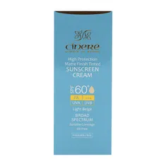 ضد آفتاب رنگی فاقد چربی SPF60 سینره | High Protection Matte Finish Tinted Sunscreen Cream SPF 60 - Cinere