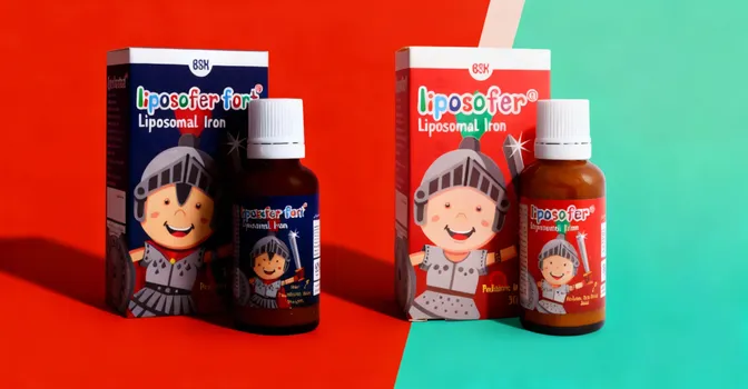 فرق قطره آهن لیپوزوفر قرمز و آبی